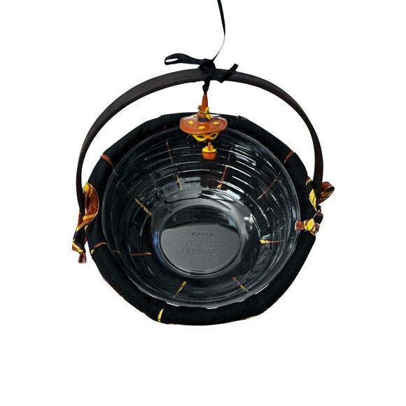 Longaberger 2006 Small Autumn Treats Basket w/ Protector Liner & Spider Charm - Picture 3 of 6